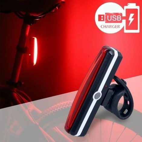 USB rechargeable LED bicycle taillight - Ultra bright red taillight, easy to install (1/4)