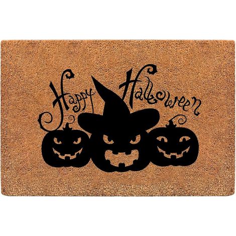 Felpudo de Halloween: Bienvenida a casa, decoración para la puerta principal, alfombra antideslizante para interiores y exteriores. (1/5)