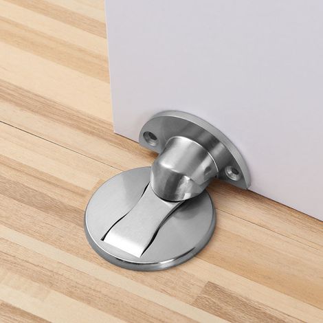 Butée Porte Magnétique, Butée Porte Support Loquet Butoir Porte Métal, 304 Acier Inoxydable Résistant（1pcs，acier brossé） (1/4)