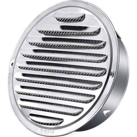 Ventilateur en acier inoxydable - ZOR® - 160 mm - Maille épaissie - Hotte murale - Bouche d'aération - Noir (1/5)