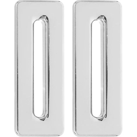 Lot De 2 Cache Trop-Plein Lavabo Rectangulaire Anneau De Garniture pour Lavabo De Salle De Bain Et Évier De Cuisine Insert Universel en Plastique Installation Facile (1/5)