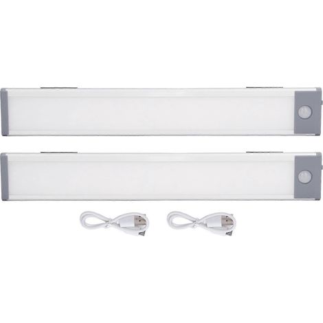 2er-Set 90-LED-Bewegungsmelderleuchte, ultradünn, 3 Farben, USB-LED-Bewegungsmelderlampe für den menschlichen Körper, 2500 mAh