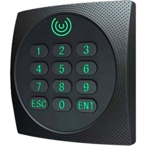 Lector RFID Wiegand KR602M de 34/26 bits y 13,56 MHz para control de acceso, compatible con tarjetas NFC y contraseñas, con teclado LED -Crezuo