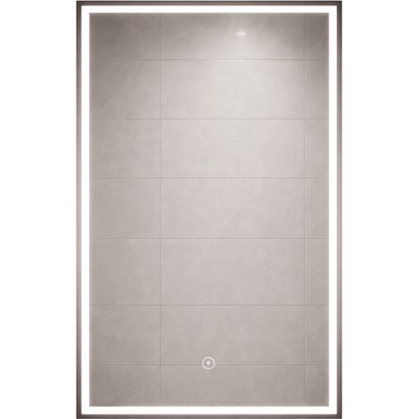 Miroir LED rectangulaire - 50 x 70 cm - Éclairage LED en façade - NÉRIA (1/5)