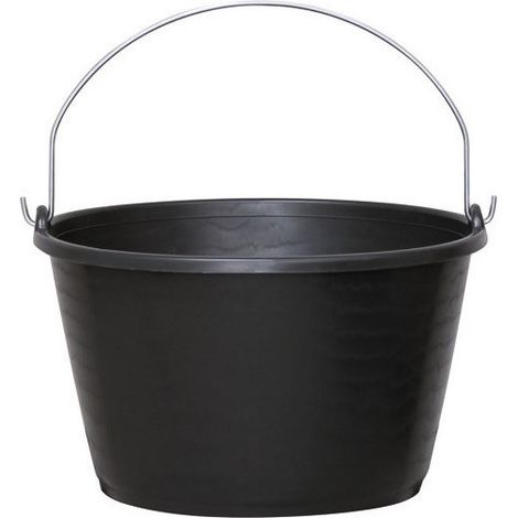 Cubeta de plástico para ternero Fesquet - Alta gama 16 L negra con asa sin mango