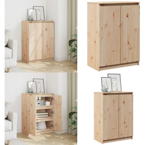 Buffet 60x36x84 cm bois de pin massif - Buffet En Bois - Meuble Rangement - Mobilier Salon - Armoire Latérale - Commode - Home & Living
