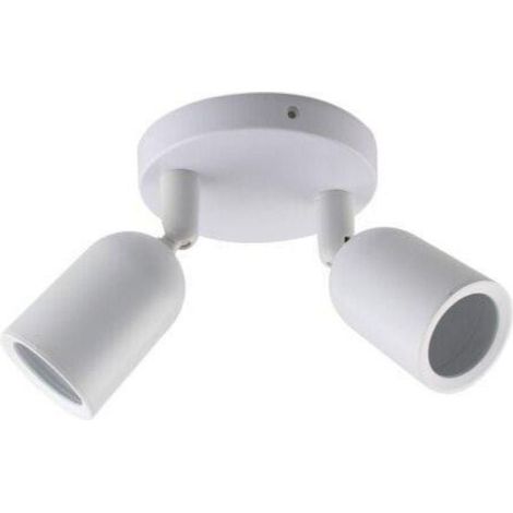 Spot LED en Saillie Double Orientable pour Ampoule GU10 - Blanc - SILUMEN (1/5)