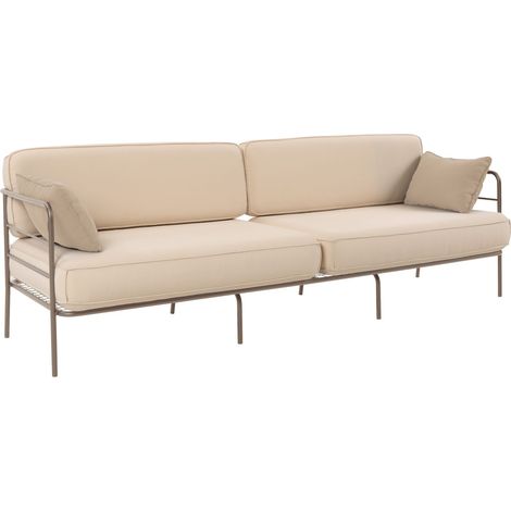 Selsey Preggel - Garten-Sofa 3-Sitzer, wasserabweisend, beige/beiges Gestell (1/5)
