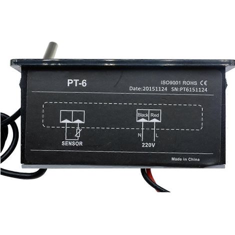 Thermomètre numérique PT-6 AC 220V pour voiture, moniteur de température pour véhicule, dernier modèle de thermomètre automobile (1/5)