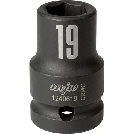Schlagschrauberschlüssel 1/2 Zoll 6-Punkt 19 mm verstärkter Chrom-Vanadium-Stahl