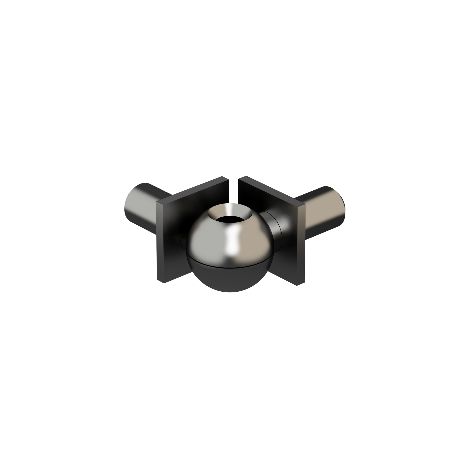 Raccord Articulé Pour Lisses Carrées 16x16 Longueur Noir Brillant Cm