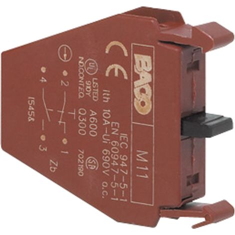 BACO LM11 Kontaktelement 1 Öffner, 1 Schließer tastend 600 V 1 St. (1/2)