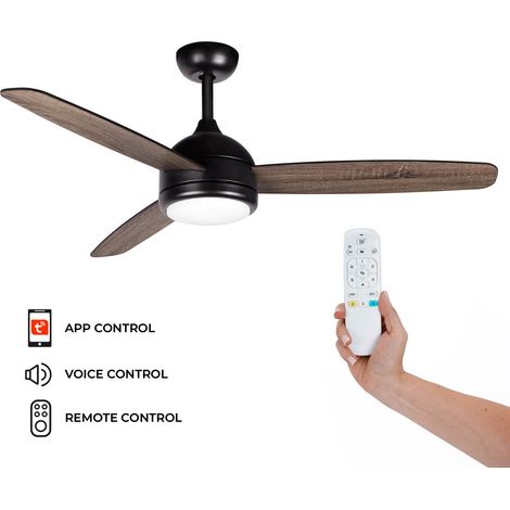 Kekai – Ventilateur de plafond silencieux 132cm – Moteur DC 55W – 6 vitesses – Lumière LED réglable – Application Tuya Smart – Minuterie
