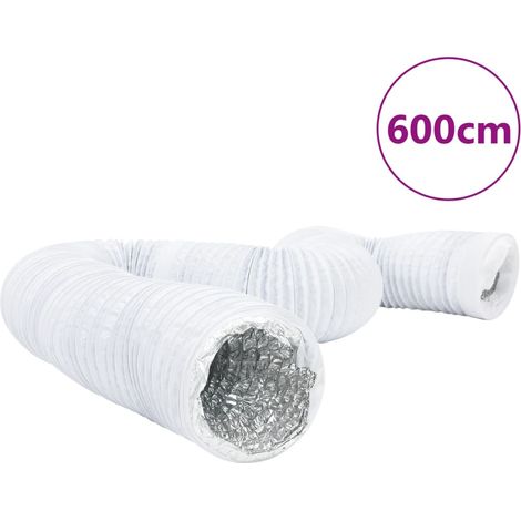Vidaxl – Conduit de ventilation flexible 6 m Ø10 cm – Aluminium à 2 couches et PVC – Résistant aux températures élevées – Pour salles de culture et ventilation