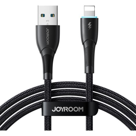 Joyroom Starry Series SA32-AL3 3A USB-A / Lightning Kabel 1m - schwarz (1/5)