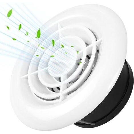 150mm Round Ventilation Grille, Exhaust Pipe Ventilation Cover, Adjustable Ceiling Vent for Indoor and Outdoor (1/5)