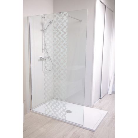 ONDEE - Mamparas de baño TAILA - Vidrio templado - Serigrafía Escarchada con motivo - 100x200x0,8cm (1/5)