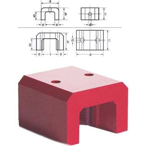 Starke Hufeisenmagnete 22,0 x 17,0 x 25,0 mm