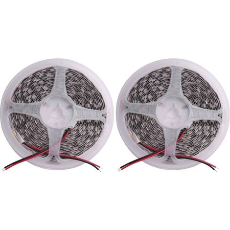 tiras de luces navideñas LED SMD 5050 de 300 LED, 12 V, luz blanca cálida. (1/4)