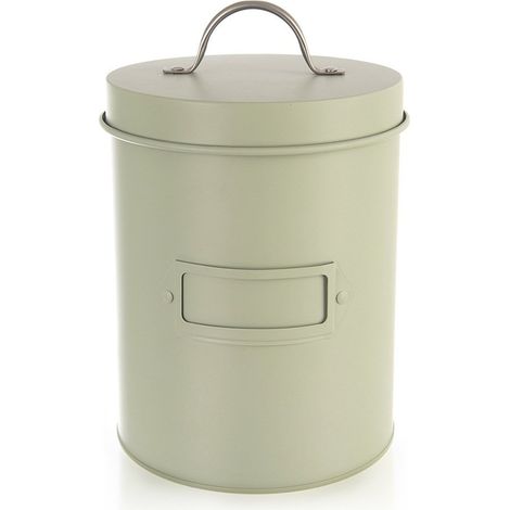 Conteneur de rangement en métal vert de 2,2 l