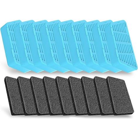Cat Water Fountain Filters 2.2L/74oz Automatic Pet Water Fountain Replacement Filters and Sponges 9PCS (1/5)