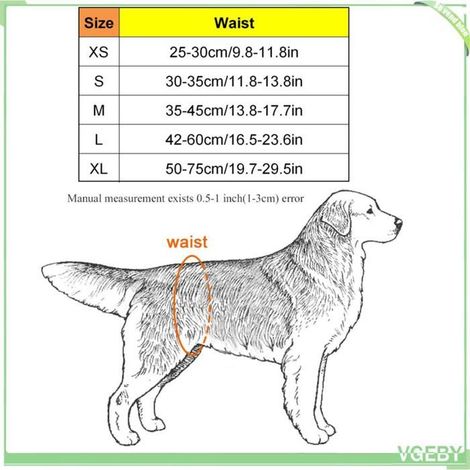 VGEBY Pantalon physiologique pour chien Pantalon en polyester pour chien Sous-vêtement pour chiot Pantalon animalerie Rose XL (1/5)