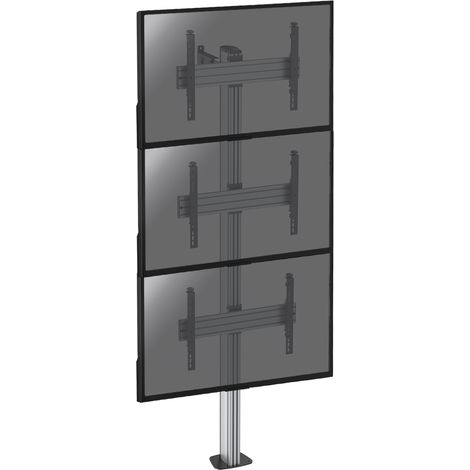 Support sur pied pour 3 écrans TV 40''-65'' - Hauteur 240cm - A visser (1/3)