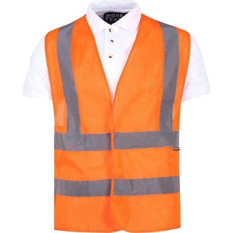 Chaleco de rejilla de alta visibilidad WORKTEAM con cintas reflectantes C3613