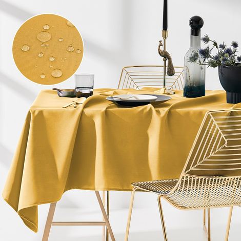 Nappe de Table 140 x 220 cm Moutarde (1/5)