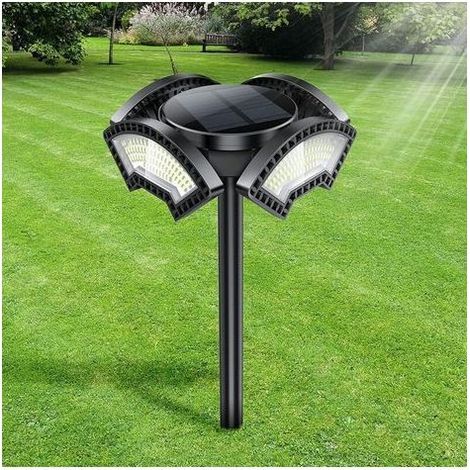 Lampe Solaire Extérieur 304 LED, Lumière Solaire Sécurité Automatique Eclairage Solaire Sans Fil Intérieur et Extérieur Etanche pour Maison Jardin Chemin Entrée Terrasse Cour Garage (1/5)