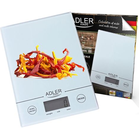 Adler ad 3138 w bilancia de bilancia elettronica da cucina de cucina blanco quadrato da banco (1/5)