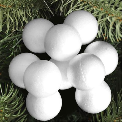 YMYNY Lot de 12 boules de Noël en polystyrène de 10 cm - Décorations de Noël