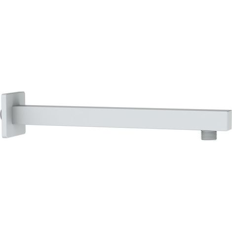 Braccio doccia con attacco universale quadrato 30 cm bianco