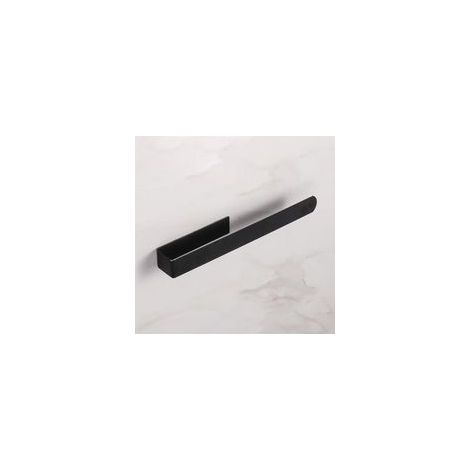 Porte-serviettes mural pour salle de bain, barre porte-serviettes en acier inoxydable de 37 cm, noir (1/5)