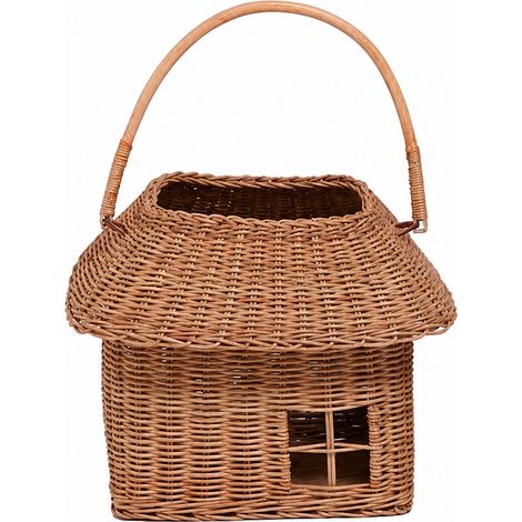 Panier de rangement en rotin forme maisonnette grand modèle 28 x 28 x 36 cm 28 36cm 30 × 30 × 25 cm 900 g – Livraison gratuite