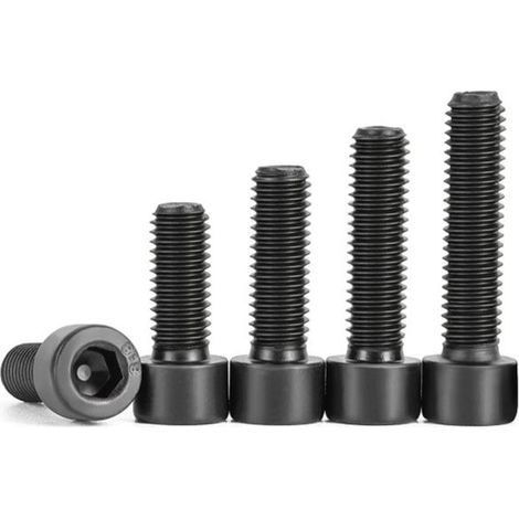 20 vis M6x25 mm, vis à tête cylindrique creuse, vis en acier au carbone, vis à tête hexagonale entièrement filetées (1/4)