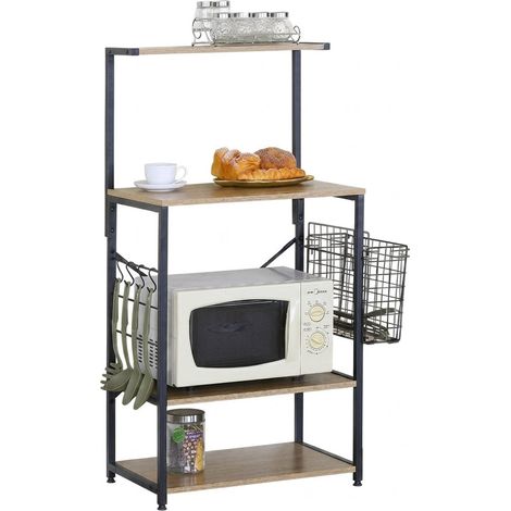 Banco Cucina Leonardo Scaffale Multiuso Salvaspazio Modello 3 4 Ripiani 4 Ripiani