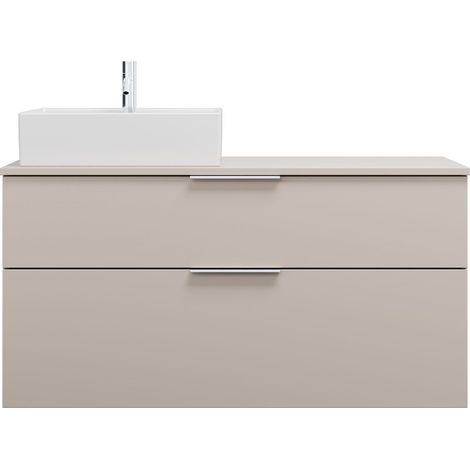 burgbad Eqio mueble bajo para lavabo con consola, recorte a la