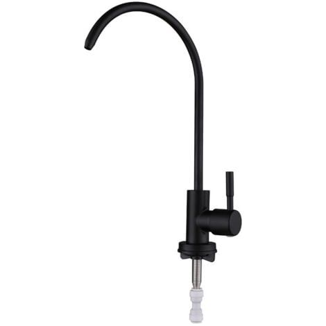 Robinet de filtre à eau de cuisine en acier inoxydable, adapté à la plupart des systèmes d'osmose inverse ou de filtration d'eau, robinet d'eau potable d'évier de bar de cuisine (1/5)