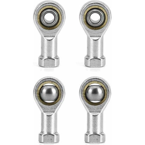 4 Pièces 6mm Embout Roulement à Rotule M6 x 1.0, Femelle Filétage Auto-Lubrifiantes (1/5)