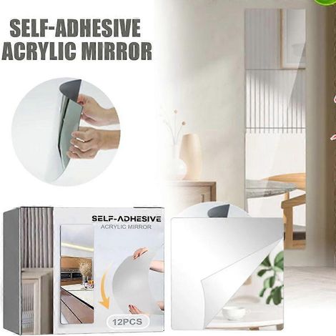 Lot de 12 autocollants muraux en forme de verres (verres acryliques) pour la décoration intérieure (1/4)