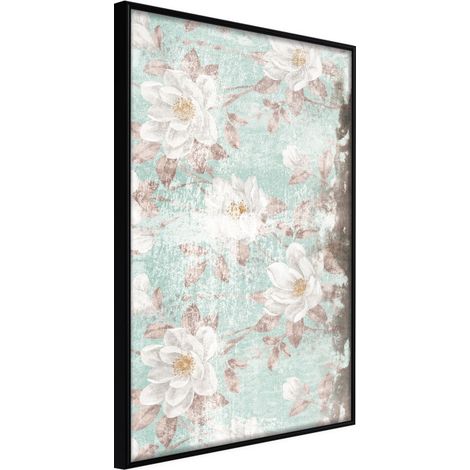 Affiche Murale Encadrée "Floral Muslin" 30 x 42 cm Noir