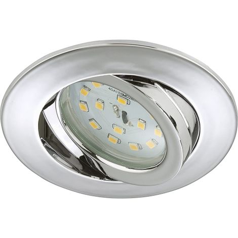 Faretti da incasso led incluso orientabile diametro 8,2cm 5W colore cromato 3000k luce calda