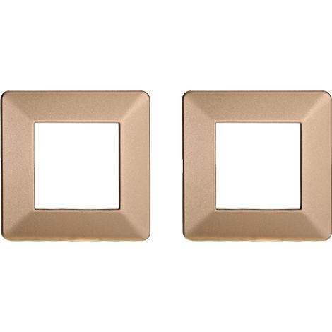 gloca Placche Plastica Compatibili Plana (2 Pezzi Oro, 2 Posti) (1/4)