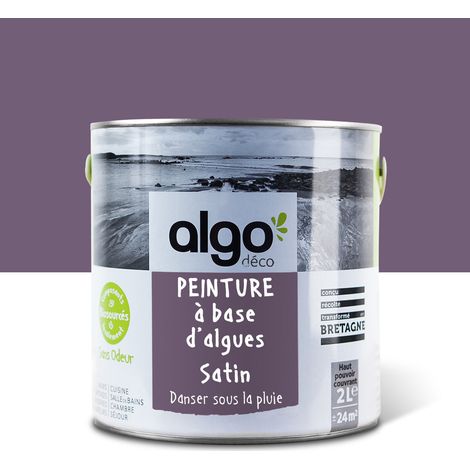 Peinture écologique Algo - Satin - Violet Danser sous la pluie - 2L (1/5)