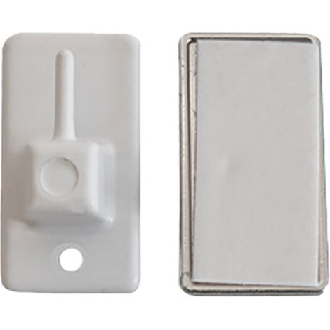 Gancio Adesivo in Metallo per Bris Bris Colore Bianco 12 Blister
