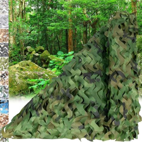 Filet de camouflage épais, protection solaire, idéal pour la chasse, le camouflage en jungle, les écrans de confidentialité et le camping, 3 x 6 m (1/5)