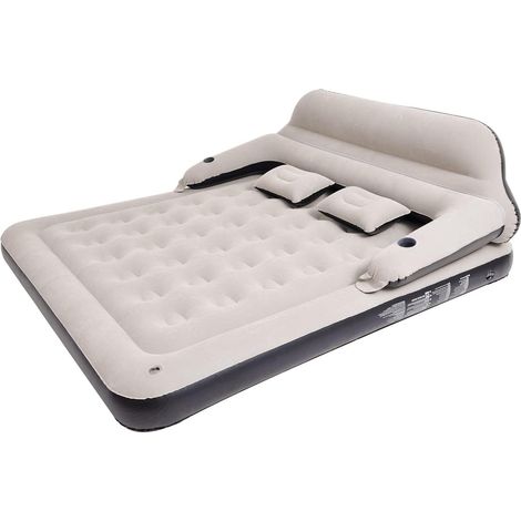 Queen Size Inflatable Sofa Bed with Headboard and Pillow, Inflatable Bed for Overnight (1/5)