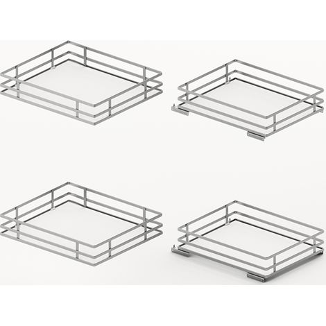 Hettich Orta Eckschrank Tablarset 400 TB500 verchromt/weiss