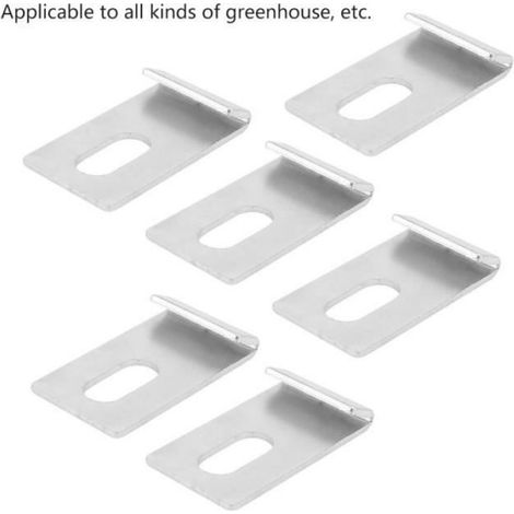 Clips de base pour serres - - Kit de 10 attaches en métal argenté - Résistant à l'usure et durable (1/4)
